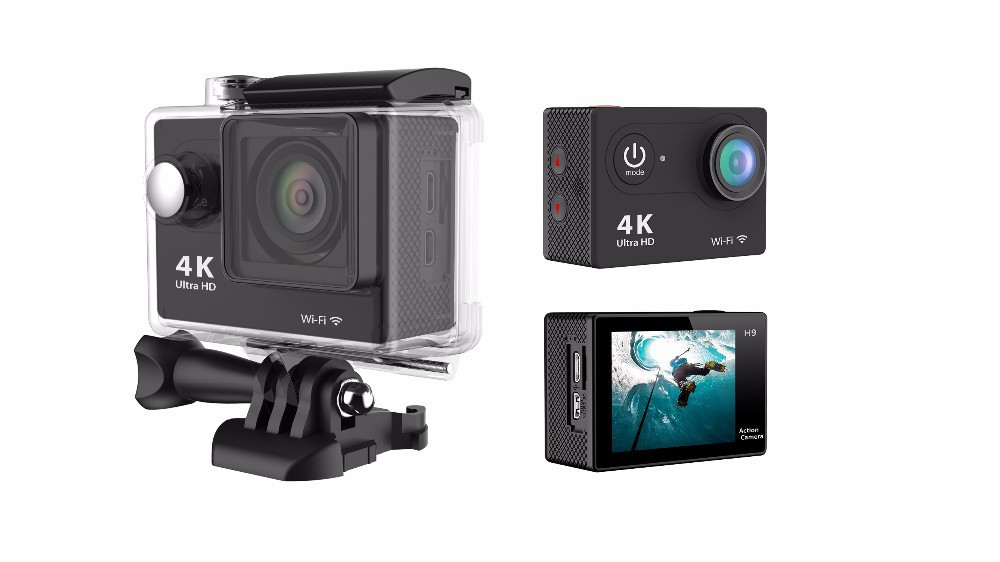 Camera  aquática Ultra HD - 4K Com Wifi - Full Extas Action cam, qualidade 4K Ultra HD, Lente grande-angular 170º , todos os acessórios incluídos