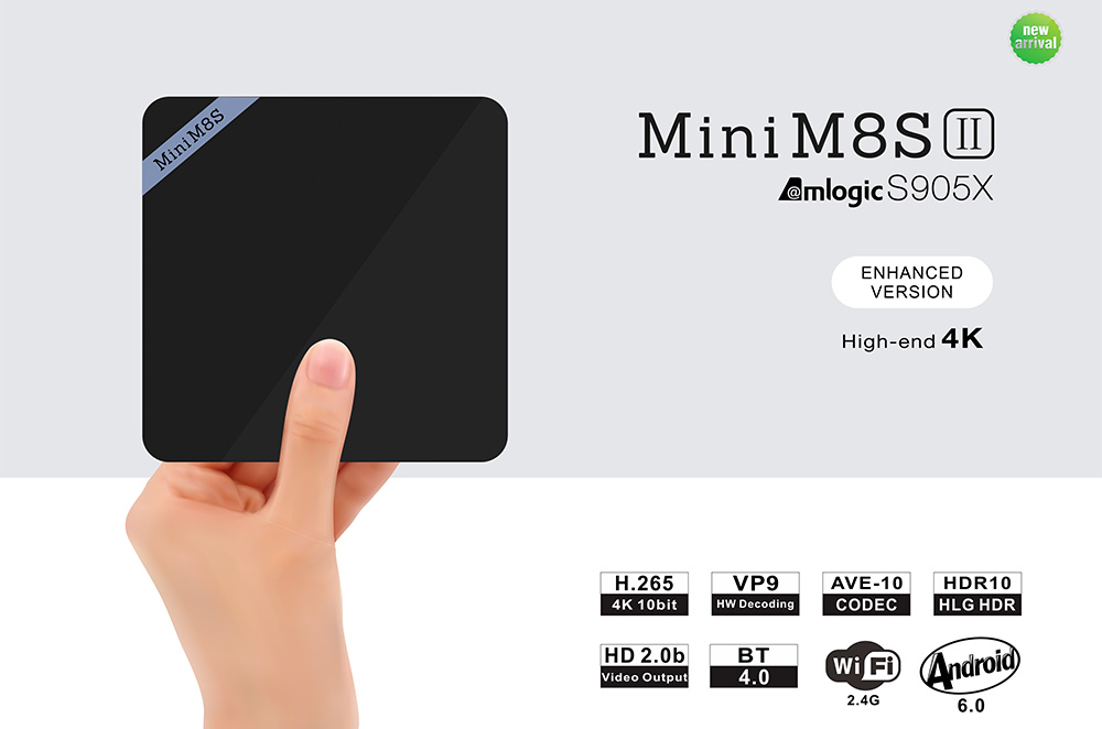 TV Box Sistema Android 6.0 4K Ultra HD - 2 GB de Ram, Torne a sua televisão numa Smart TV com sistema Kodi incluído