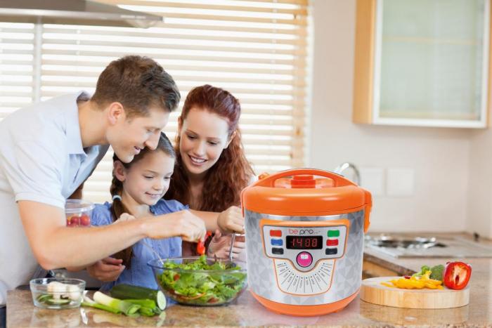 Robo de cozinha Programável, poderá cozinhar de infinitas maneiras: assar, grelhar, cozer a vapor, fritar, refogar, fazer sopas, massas, arroz e reaquecer Robot de cozinha Programável Be Pro Chef Delicook